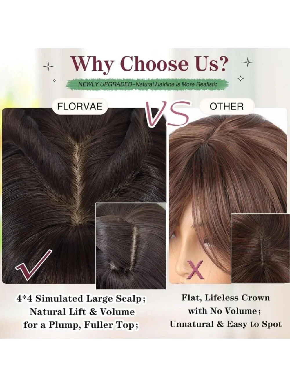 Layered Brown Highlight Wig with Bangs, 26